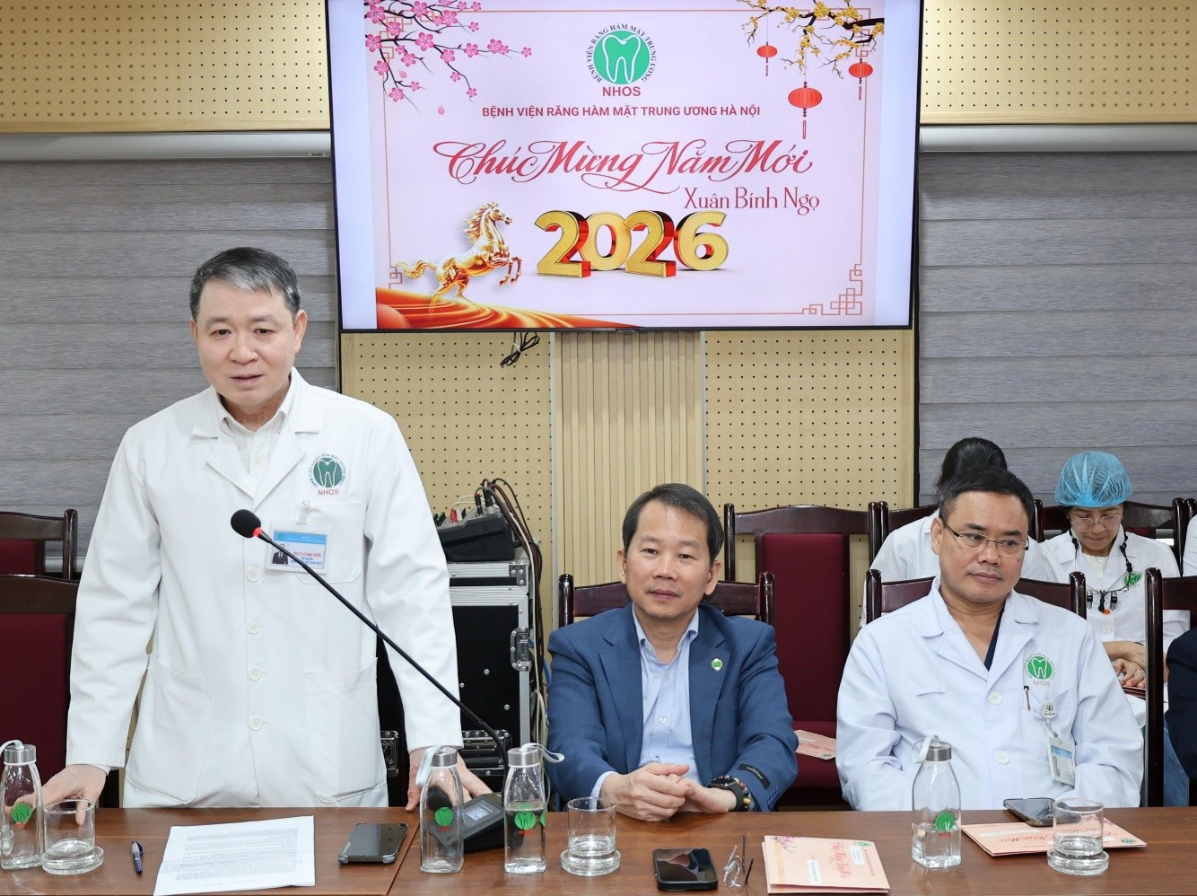 	PGS.TS Lê Ngọc Tuyến, Thường vụ Đảng ủy, Phó giám đốc Bệnh viện phát biểu